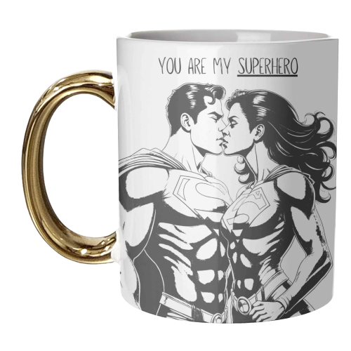 Superlovers - unique mug by Ms Doodle