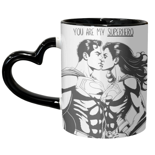 Superlovers - unique mug by Ms Doodle