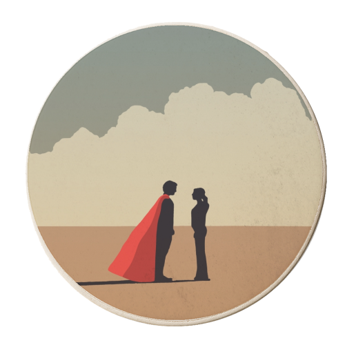 Superman & Lois - personalised beer coaster by Danny Welch