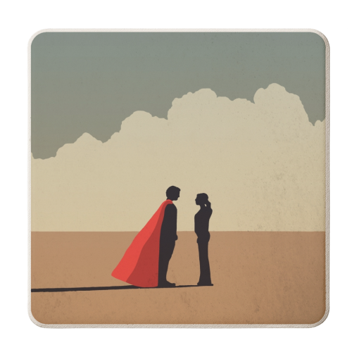 Superman & Lois - personalised beer coaster by Danny Welch