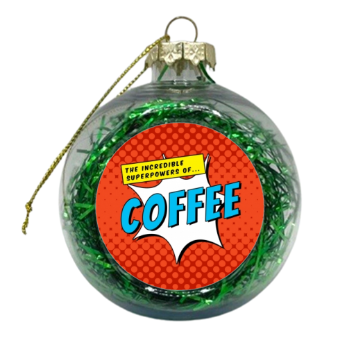 Superpower Coffee Mug, Comic Book Mug, Comic Book Gift, Nerd Mug, Nerd Gift, Mug For Nerd, Gift For Nerd - xmas bauble by InspiredImages