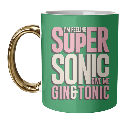 Supersonic Gin & Tonic - unique mug by Claire Atwood