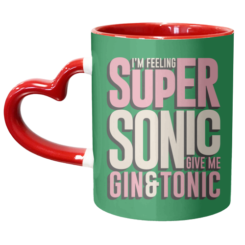 Supersonic Gin & Tonic - unique mug by Claire Atwood