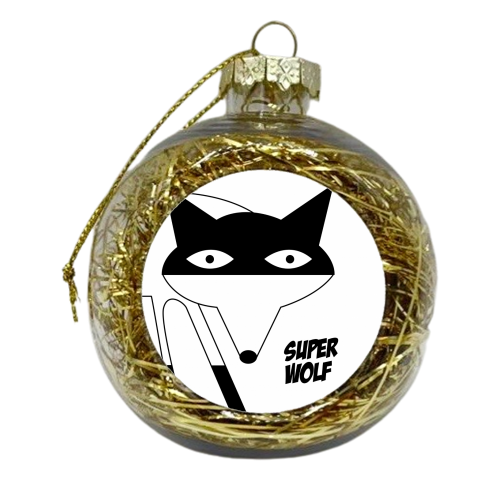 SUPERWOLF - xmas bauble by Nichola Cowdery