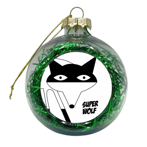 SUPERWOLF - xmas bauble by Nichola Cowdery