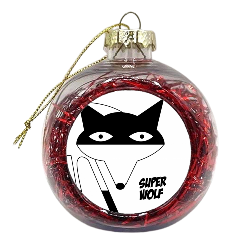 SUPERWOLF - xmas bauble by Nichola Cowdery