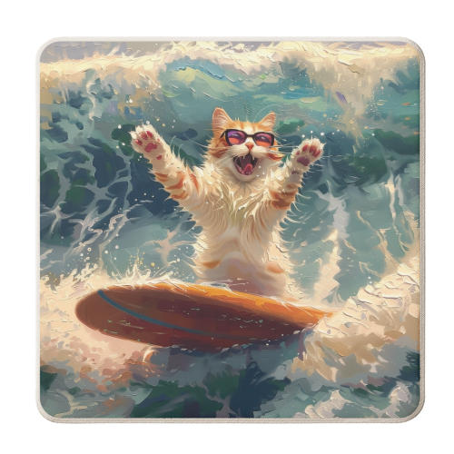 Surfing in the ocean - personalised beer coaster by DejaReve