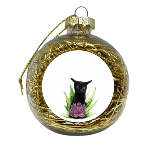 Surprised Cat - xmas bauble by DejaReve