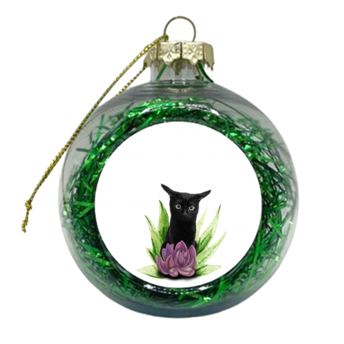 Surprised Cat - xmas bauble by DejaReve