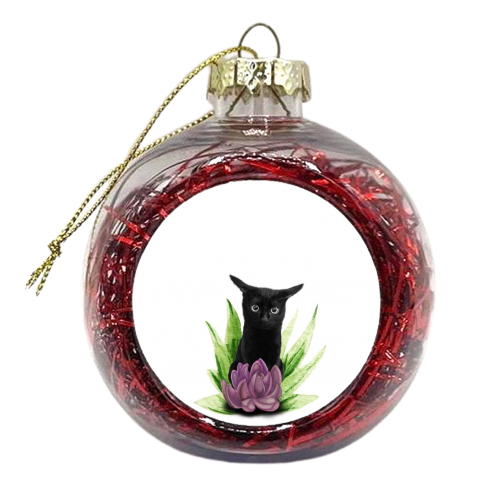 Surprised Cat - xmas bauble by DejaReve