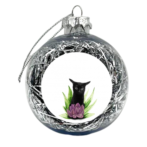 Surprised Cat - xmas bauble by DejaReve