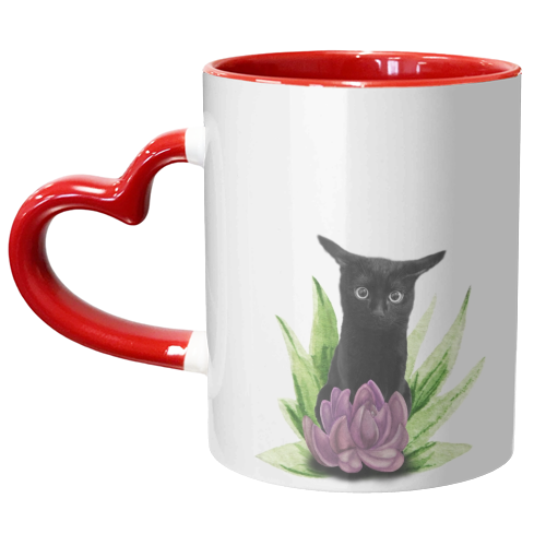 Surprised Cat - unique mug by DejaReve