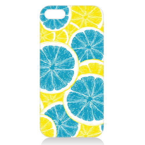 Surreal Blue Lemons and Sicilian Yellow Lemons - unique phone case by Art Heart Home and Fashion