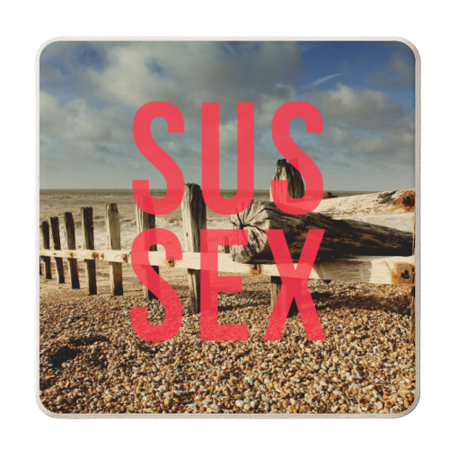 Sussex - personalised beer coaster by The 13 Prints