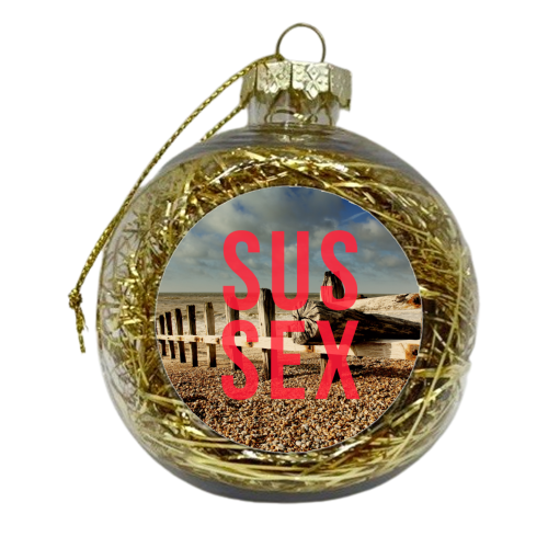 Sussex - xmas bauble by The 13 Prints