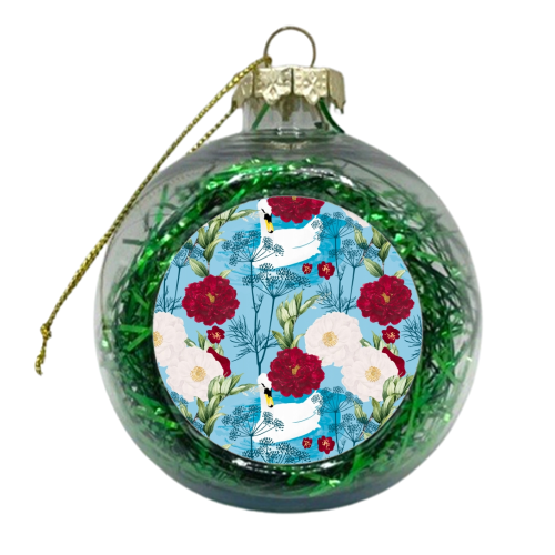 Swan Pond - xmas bauble by Uma Prabhakar Gokhale
