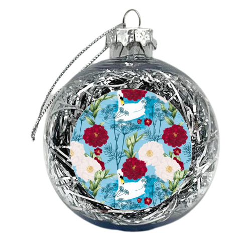 Swan Pond - xmas bauble by Uma Prabhakar Gokhale