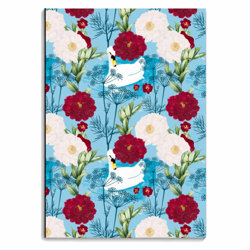 Swan Pond - personalised A4, A5, A6 notebook by Uma Prabhakar Gokhale