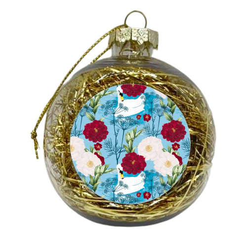 Swan Pond - xmas bauble by Uma Prabhakar Gokhale