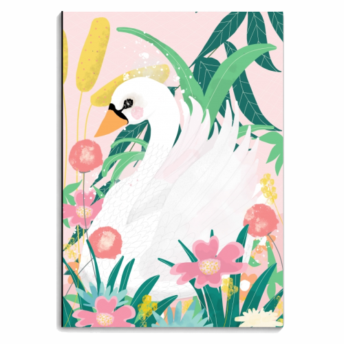 Swanning Away - personalised A4, A5, A6 notebook by Nichola Cowdery
