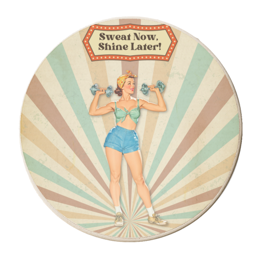 Sweat Now, Shine Later! - personalised beer coaster by DejaReve