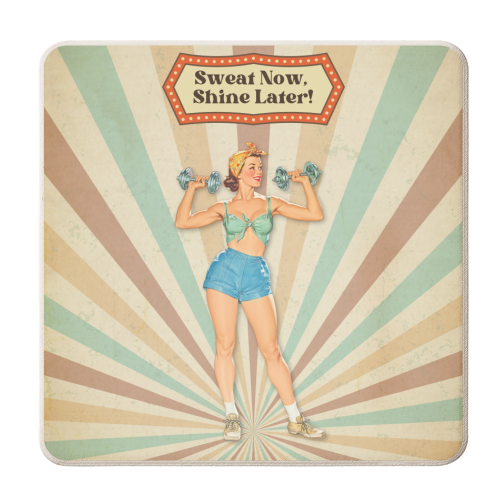 Sweat Now, Shine Later! - personalised beer coaster by DejaReve