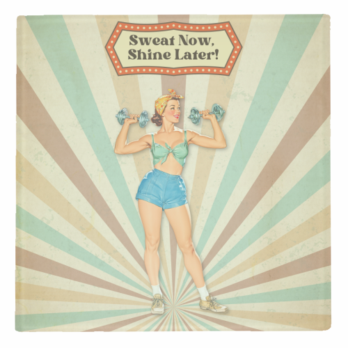 Sweat Now, Shine Later! - personalised beer coaster by DejaReve