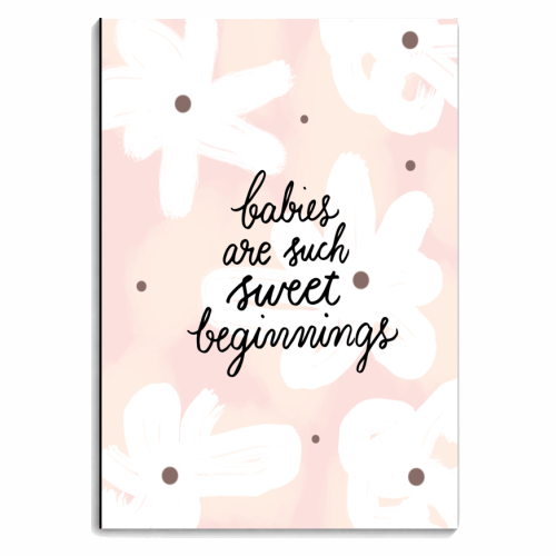 Sweet Beginnings - personalised A4, A5, A6 notebook by Lea Velasquez