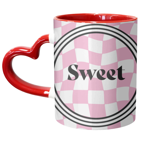 Sweet Bold Bright Colourful Y2K Wavy Gen Z Giftware - unique mug by AbiGoLucky