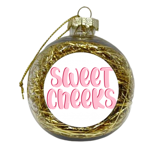 Sweet Cheeks - xmas bauble by Pink and Pip