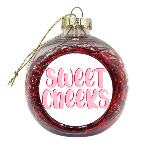 Sweet Cheeks - xmas bauble by Pink and Pip