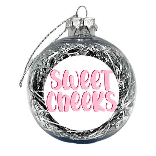 Sweet Cheeks - xmas bauble by Pink and Pip