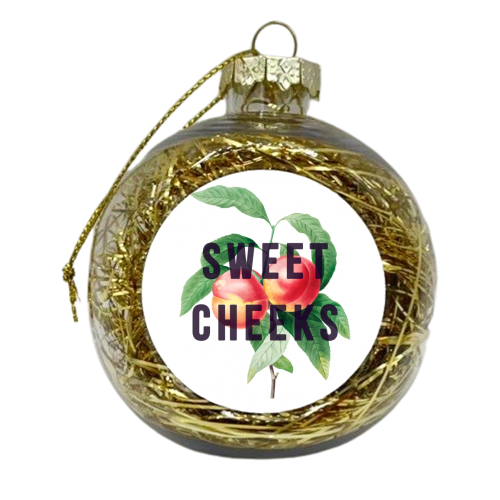 Sweet Cheeks - xmas bauble by The 13 Prints