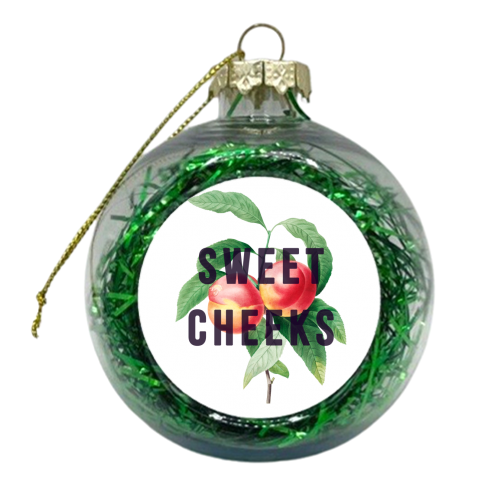 Sweet Cheeks - xmas bauble by The 13 Prints
