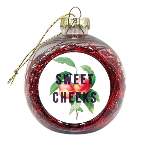 Sweet Cheeks - xmas bauble by The 13 Prints