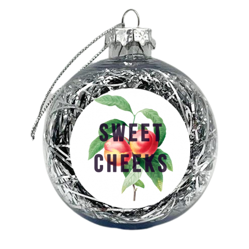 Sweet Cheeks - xmas bauble by The 13 Prints