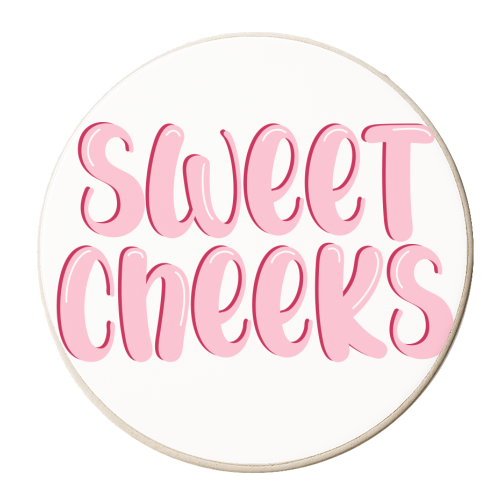 Sweet Cheeks - personalised beer coaster by Pink and Pip