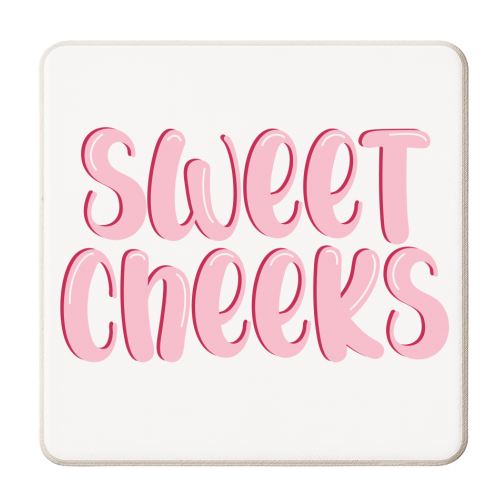 Sweet Cheeks - personalised beer coaster by Pink and Pip