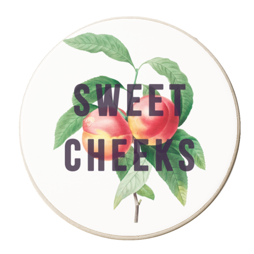 Sweet Cheeks - personalised beer coaster by The 13 Prints