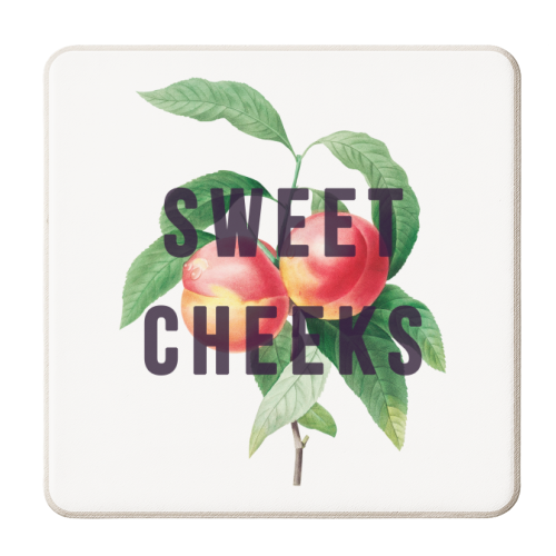 Sweet Cheeks - personalised beer coaster by The 13 Prints