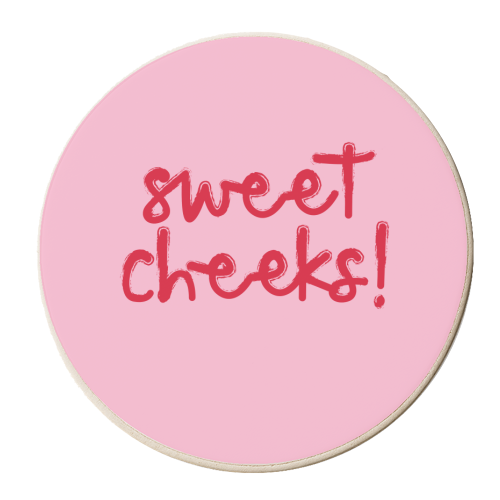 Sweet Cheeks! - personalised beer coaster by The Boy and the Bear