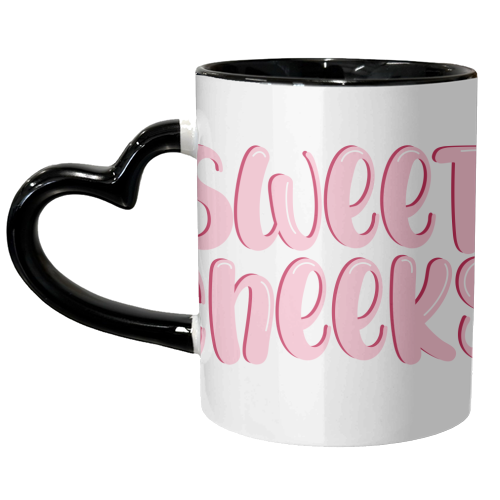 Sweet Cheeks - unique mug by Pink and Pip