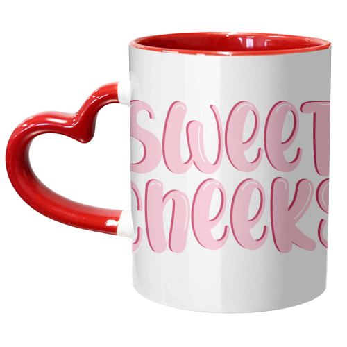 Sweet Cheeks - unique mug by Pink and Pip