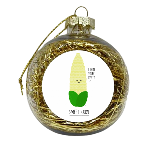 Sweet Corn - xmas bauble by Leeann Walker