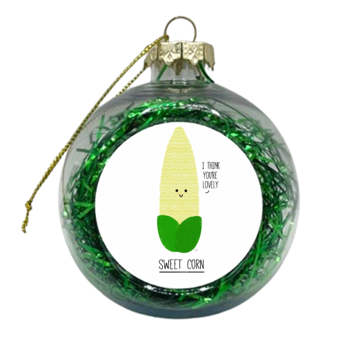 Sweet Corn - xmas bauble by Leeann Walker