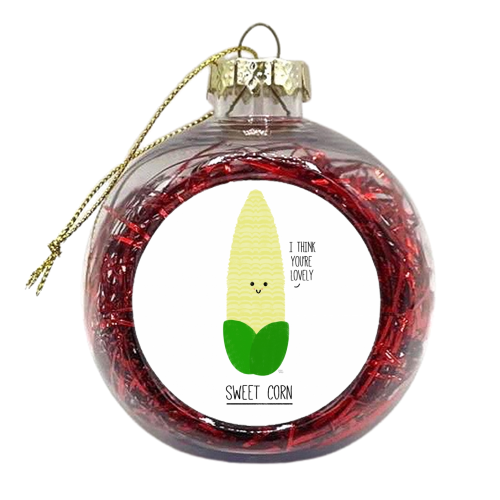 Sweet Corn - xmas bauble by Leeann Walker