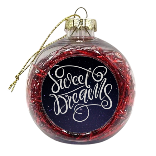 Sweet dreams - xmas bauble by Teeny Letters