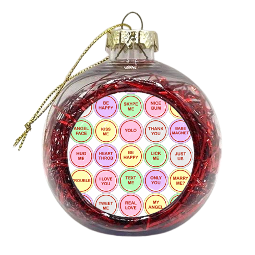 Sweet Love Messages - xmas bauble by Adam Regester
