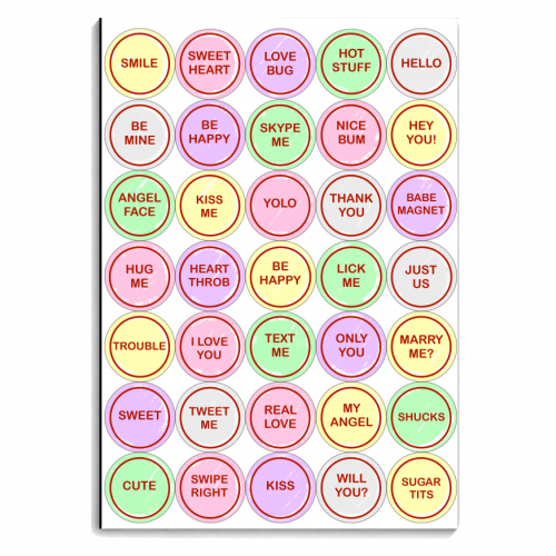 Sweet Love Messages - personalised A4, A5, A6 notebook by Adam Regester