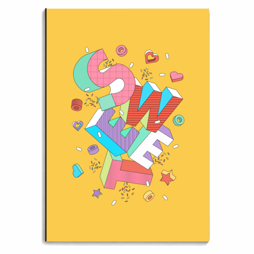 SWEET - personalised A4, A5, A6 notebook by Ania Wieclaw